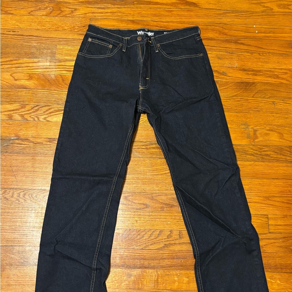 Wrangler Men's Deep Indigo Straight Jeans
